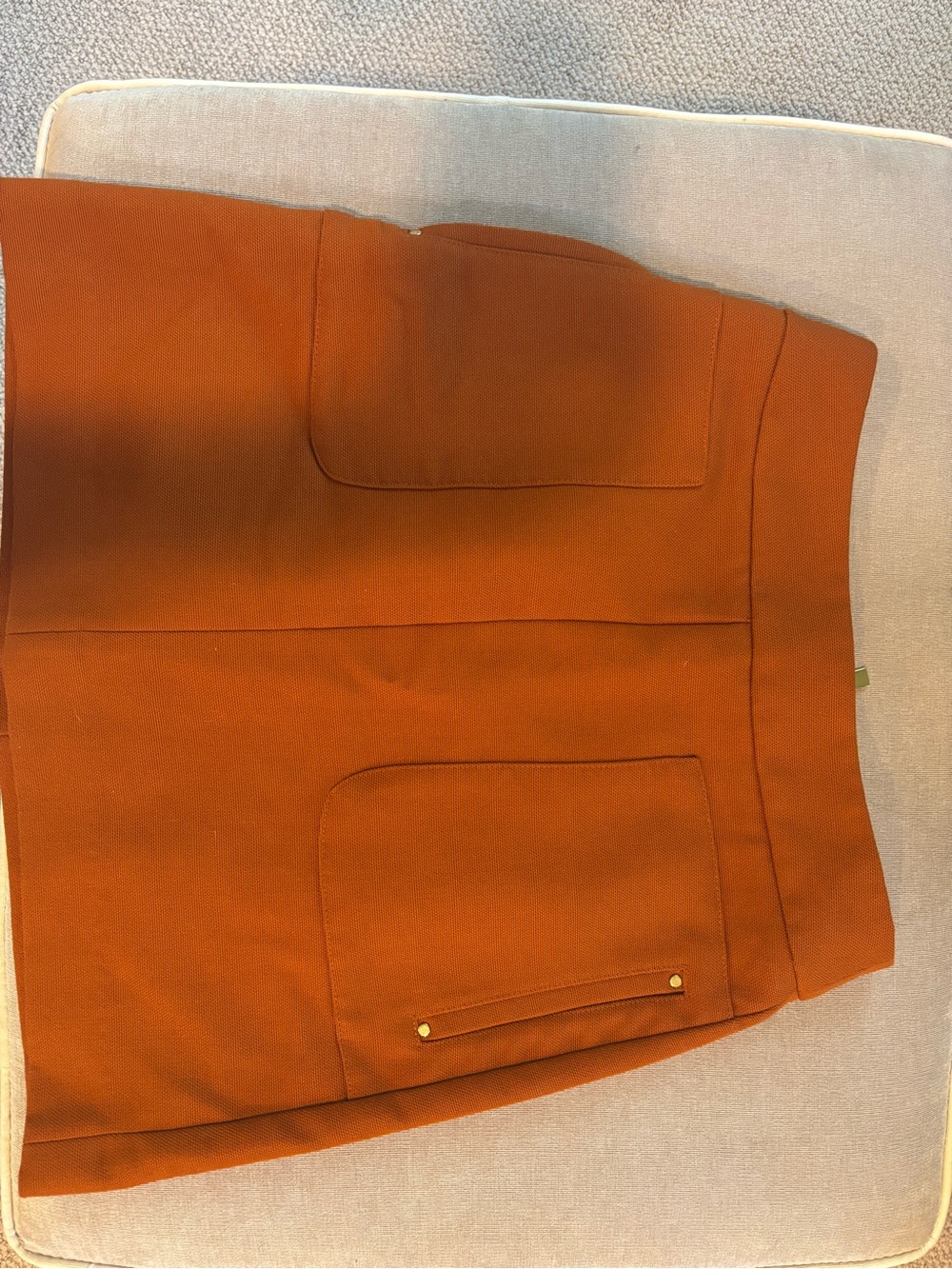 H&M Rust Orange Mini Skirt with Patch Pockets